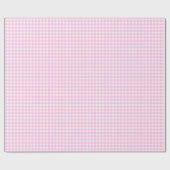 Papier Cadeau motif blanc rose En vichy (Plat)