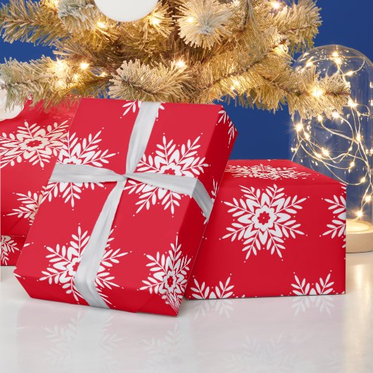 Papier Cadeau Motif blanc rouge (Vacances)