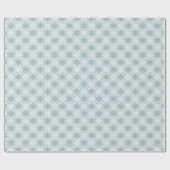 Papier Cadeau Motif blanc Turquoise de flocons d'eau vive Aqua B (Plat)