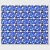 Papier Cadeau Motif bleu (Plat)