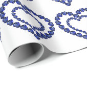 Papier Cadeau Motif bleu (Coin rond)