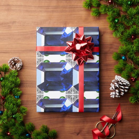 Papier Cadeau Motif bleu (Cadeau de vacances)