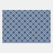 Papier cadeau Motif bleu arabe islamique (Devant 2)