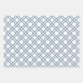 Papier cadeau Motif bleu arabe islamique (Devant)
