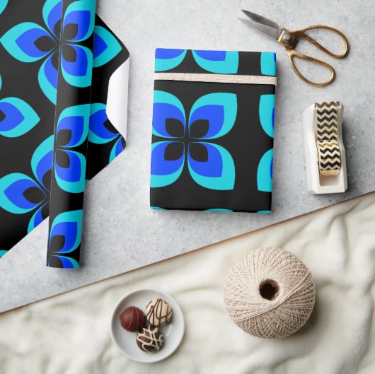 Papier Cadeau Motif Bleu Bleu Bleu Bleu Deux Lumineux (Artisanat)