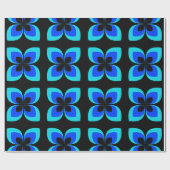 Papier Cadeau Motif Bleu Bleu Bleu Bleu Deux Lumineux (Plat)