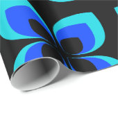 Papier Cadeau Motif Bleu Bleu Bleu Bleu Deux Lumineux (Coin rond)