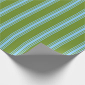 Papier Cadeau Motif bleu bleu ciel et vert (Coin)