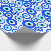 Papier Cadeau Motif bleu ciel grec (Coin)