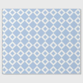 Papier Cadeau Motif bleu clair et diamant blanc (Plat)