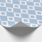Papier Cadeau Motif bleu clair et diamant blanc (Coin)
