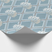 Papier Cadeau Motif bleu démodé de papier peint de fan de (Coin)