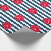 Papier Cadeau Motif bleu et blanc (Coin)