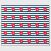 Papier Cadeau Motif bleu et blanc (Plat)