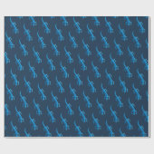 Papier Cadeau Motif bleu Lizard de Tribal (Plat)