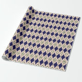 Papier Cadeau Motif bleu navie (Déroulé)