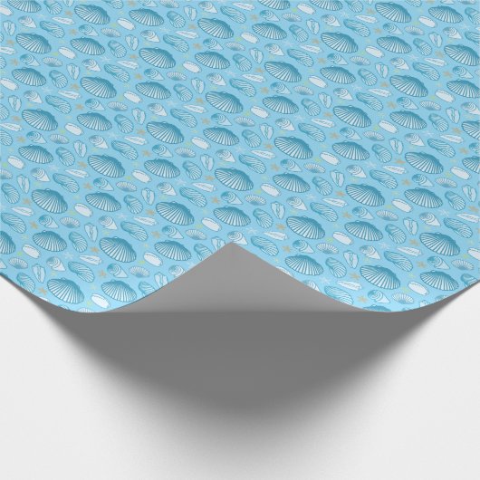 Papier Cadeau Motif bleu océan (Coin)