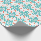 Papier Cadeau Motif bleu orange (Coin)