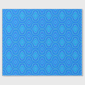 Papier Cadeau Motif bleu rétro (Plat)