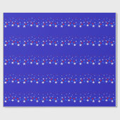 Papier Cadeau Motif bleu, rouge et blanc (Plat)