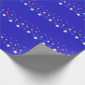 Papier Cadeau Motif bleu, rouge et blanc (Coin)