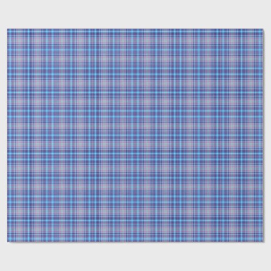 Papier Cadeau Motif bleu Tartan Plaid En vichy (Plat)