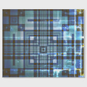 Papier Cadeau Motif bleu vert (Plat)