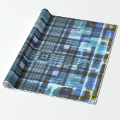 Papier Cadeau Motif bleu vert (Déroulé)