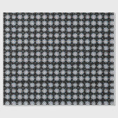 Papier Cadeau Motif Blue Snowflake (Plat)