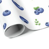 Papier Cadeau Motif Blueberry (Coin rond)