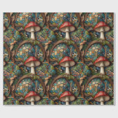 Papier Cadeau Motif bohème élégant rétro (Plat)