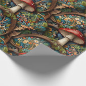 Papier Cadeau Motif bohème élégant rétro (Coin)