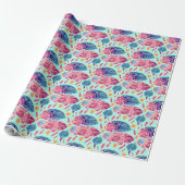 Papier Cadeau Motif Boho Feathers (Déroulé)