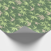 Papier Cadeau Motif botanique bambou Feuille (Coin)