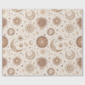 Papier Cadeau Motif botanique céleste (2) (Plat)