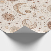 Papier Cadeau Motif botanique céleste (2) (Coin)