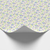 Papier Cadeau Motif botanique de myrtille à l'aquarelle mignon (Coin)