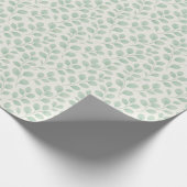 Papier Cadeau Motif botanique d'eucalyptus (Coin)