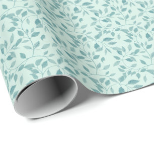 Papier Cadeau Motif botanique d'ivoire complexe