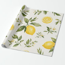 Motif botanique élégant de fleur de citron à l'aqu
