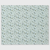 Papier Cadeau Motif botanique Feuille vert (Plat)