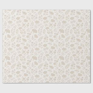 Papier Cadeau Motif Botanique Minimal Luxueux
