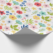 Papier Cadeau Motif botanique vibrant (Coin)