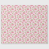 Papier Cadeau Motif boule disco cerise (Plat)