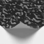 Papier Cadeau Motif branché de camouflage noir et gris (Coin)
