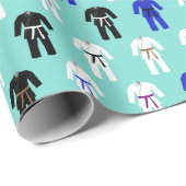 Papier Cadeau Motif brésilien Jujitsu Jiu Jitsu BJJ (Coin rond)