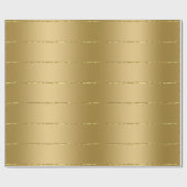 Papier Cadeau Motif brillant de bandes d'or faux (Plat)