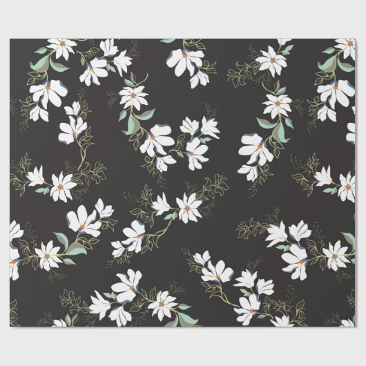 Papier Cadeau Motif brillant Magnolia (Plat)