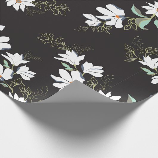 Papier Cadeau Motif brillant Magnolia (Coin)