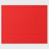 Papier Cadeau Motif Briques Rouges (Plat)